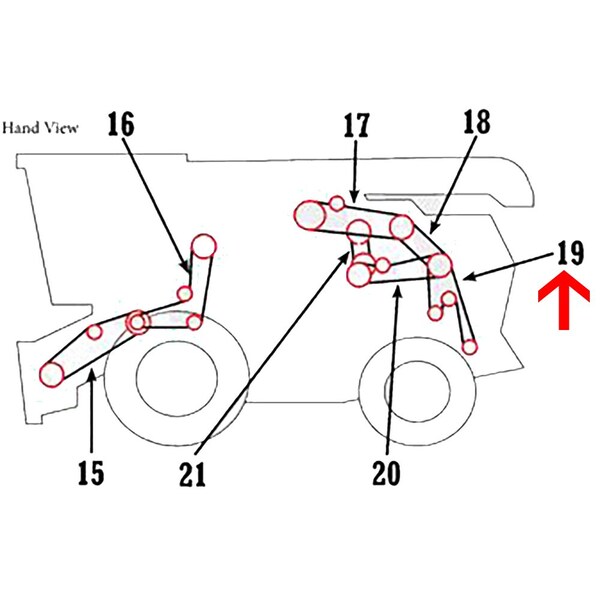 Aftermarket H240972 Lower Chopper Drive Belt Fits John Deere S660 S670 S670HM S680 S690 COB40-0796 - main
